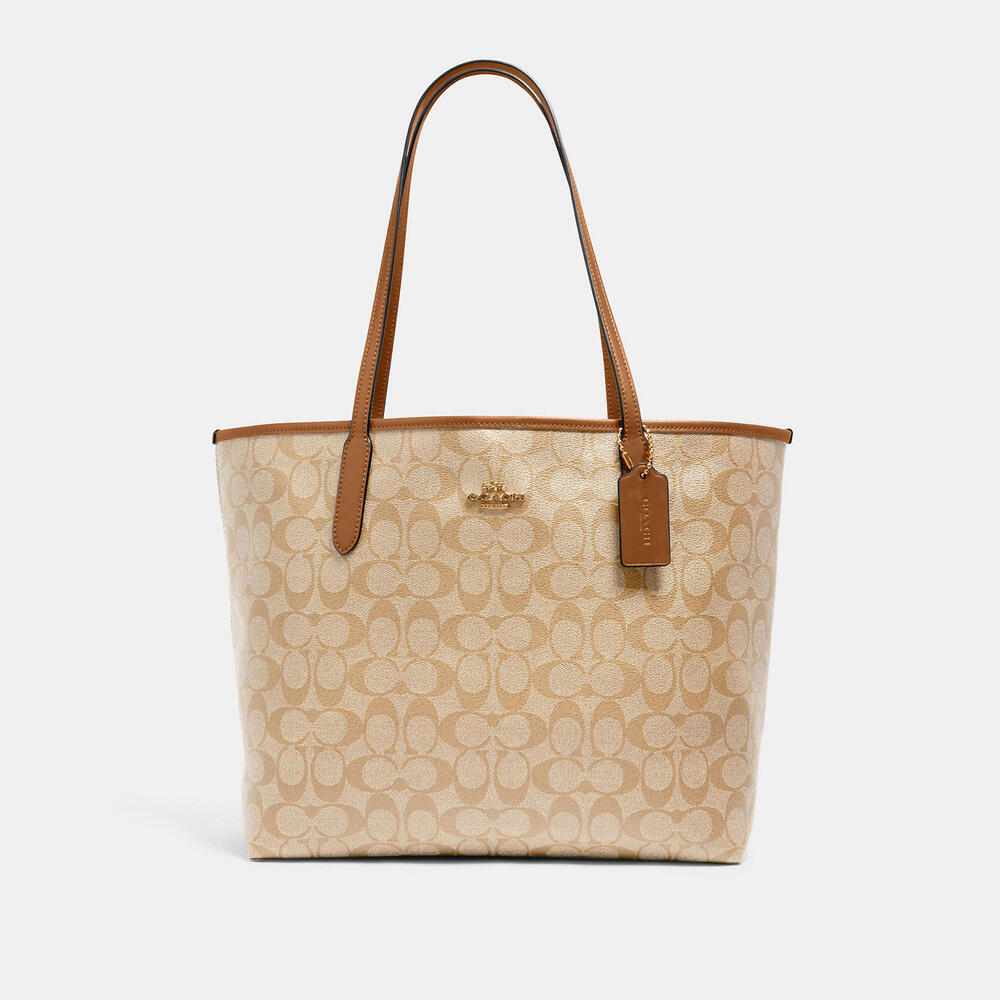 Coach City Tote Bag In Signature Canvas - Picture 3 of 5